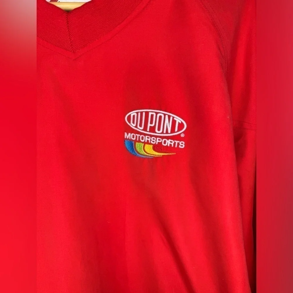 Nascar Jeff Gordon #24 Men’s Red Chase Authentics V-Neck Pullover Size L